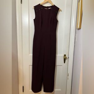 New York & Company Deep Purple Jumpsuit